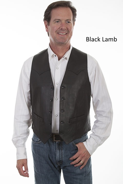 (image for) Lambskin button front vest